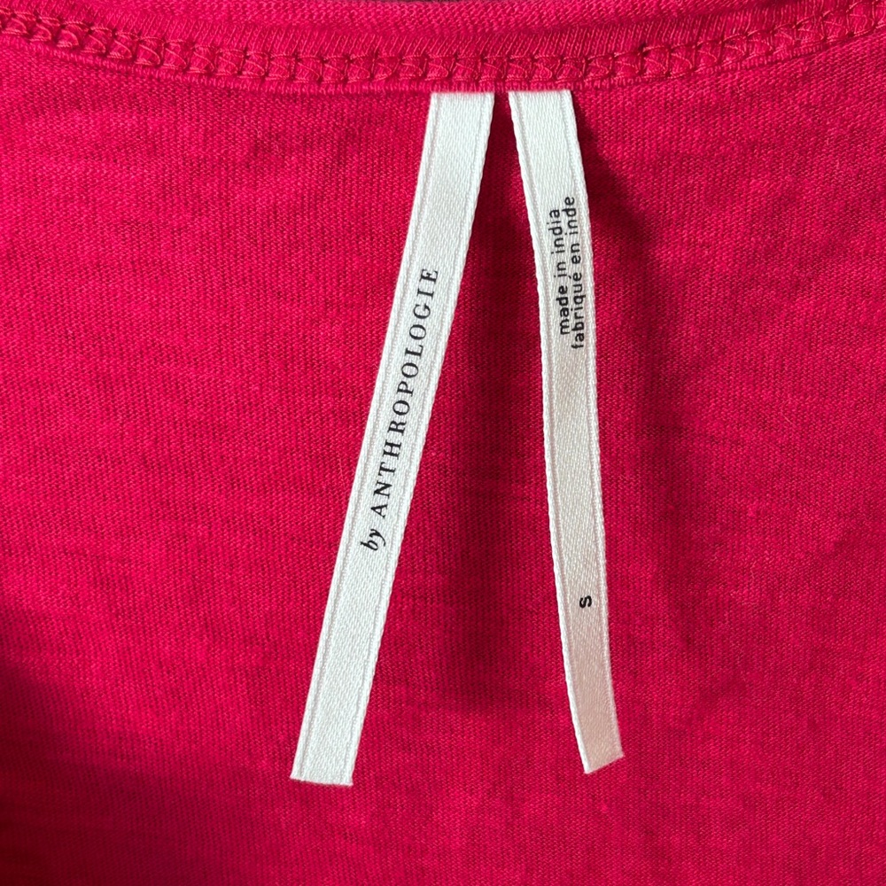 Red Ruffles Anthropologie Top - Picture 3 of 5
